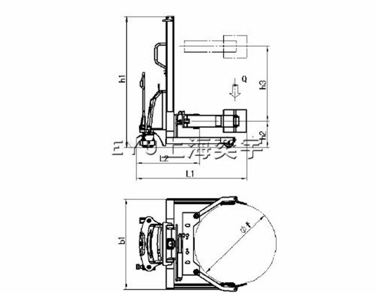 半電動紙筒夾抱翻轉(zhuǎn)車